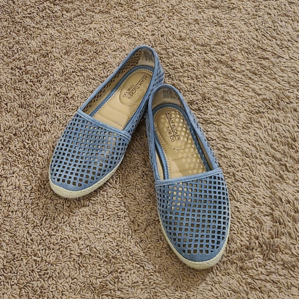 Blue Suede Flats